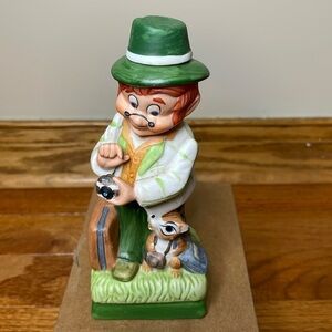 Rare-1980‎ "Mr Tourist Leprechaun" Mr. Lucky Series, Hoffman Distilling Decanter